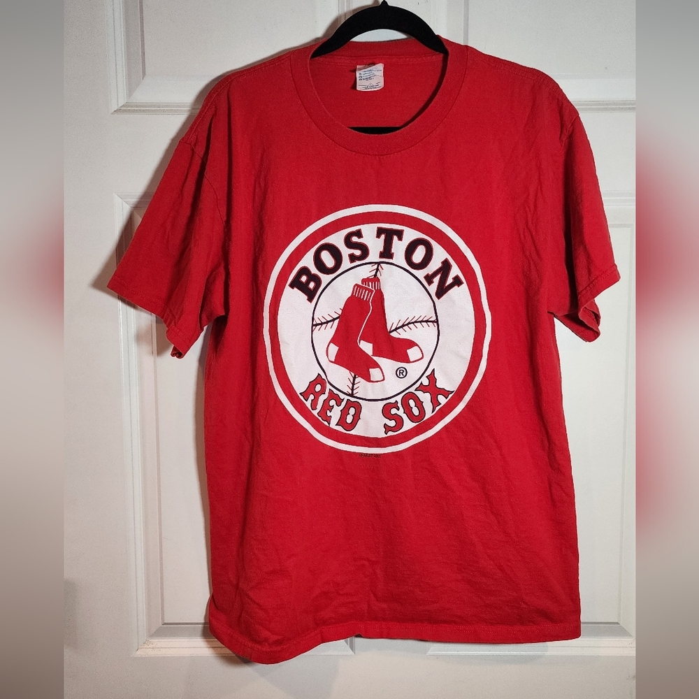 Delta Pro Weight Red White Boston Red Sox Cotton T Shirt L